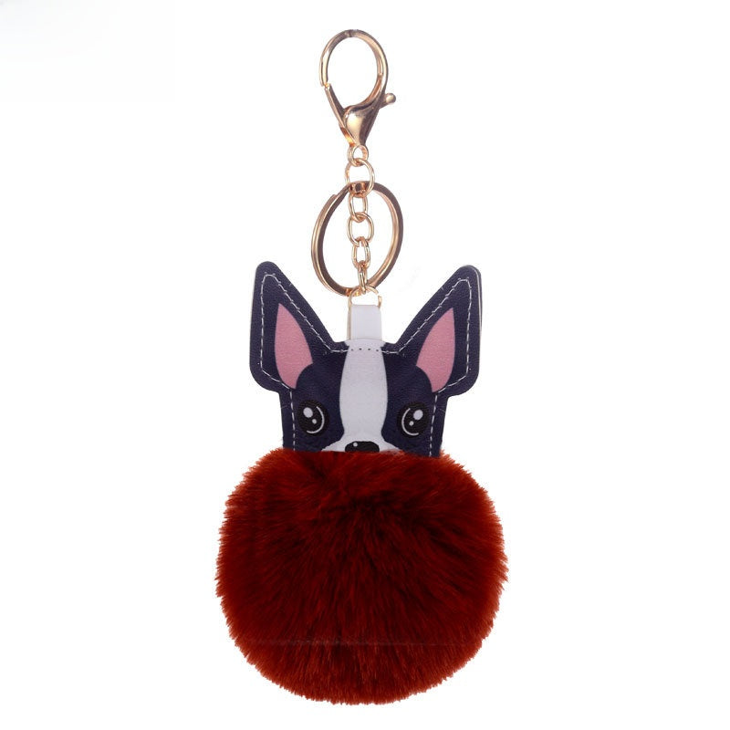 Puppy Fur Ball Keychain Pendant