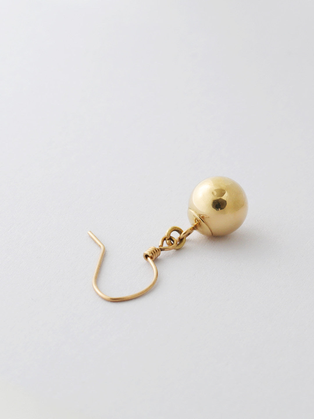 Pure 10K Gold Ball Hook Earrings with Cubic Zirconia