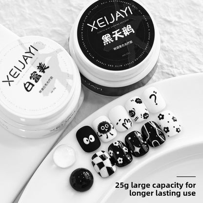 Pure Black and White Nail Polish