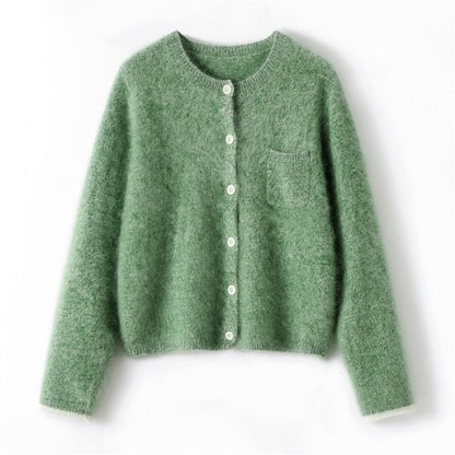 Pure Cashmere Knitted Cardigan Sweater