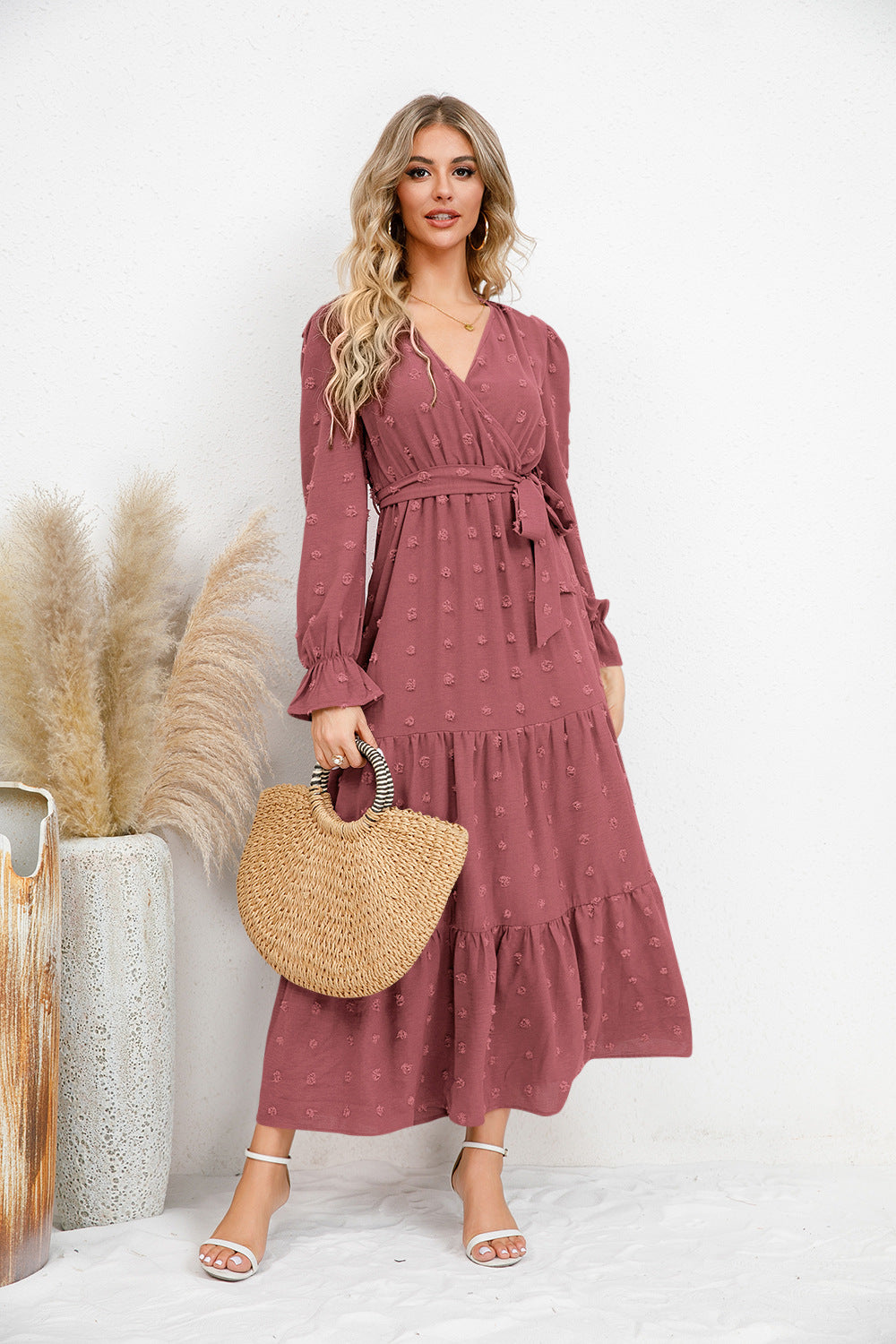 Pure Color Casual Dress