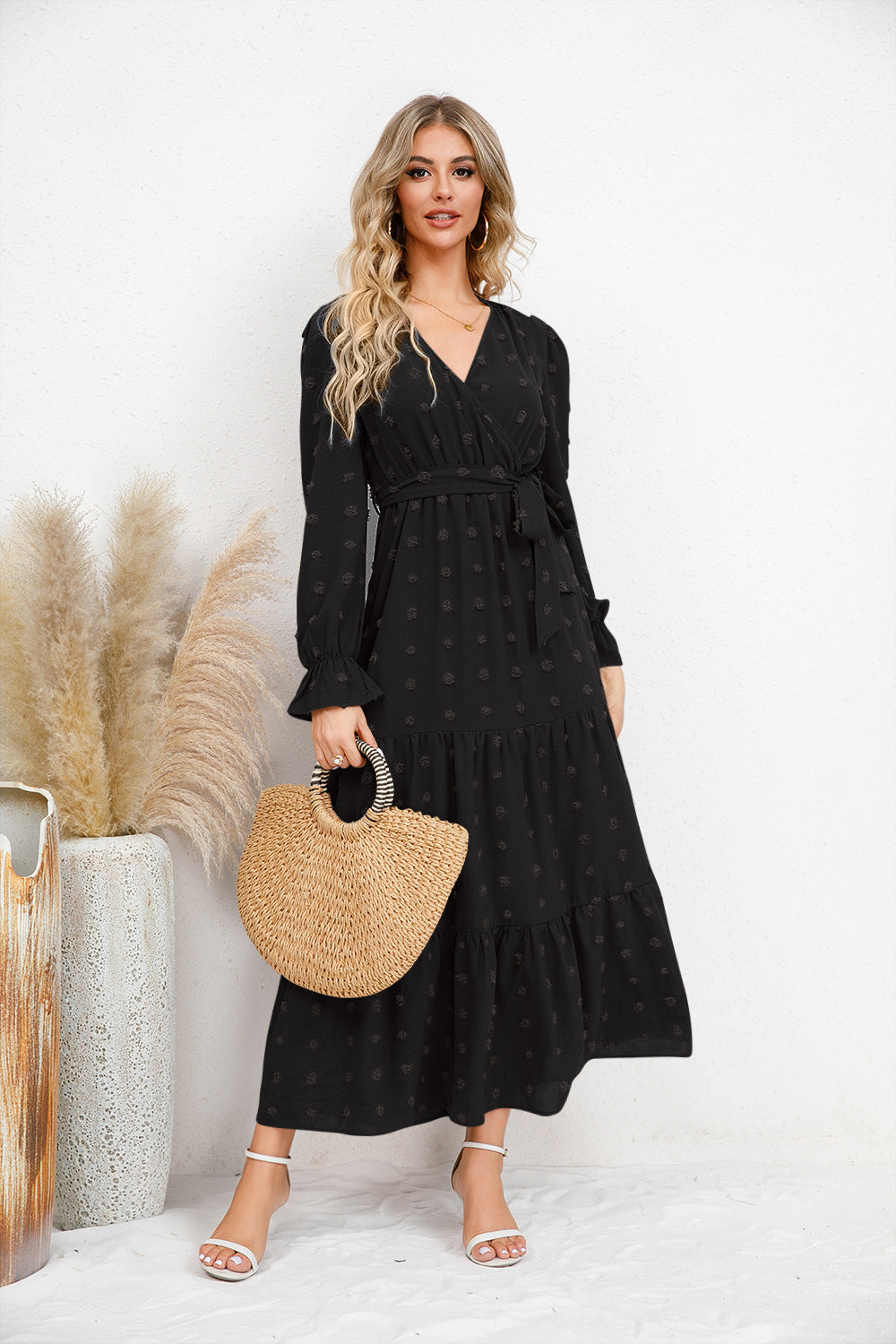 Pure Color Casual Dress
