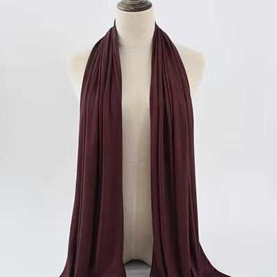Pure Color Rayon Knitted Scarf
