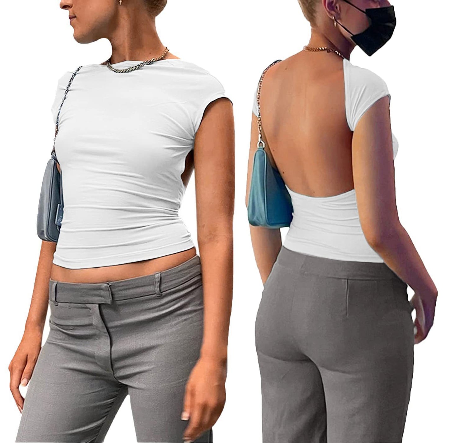 Pure Color Sexy Women's T-Shirt