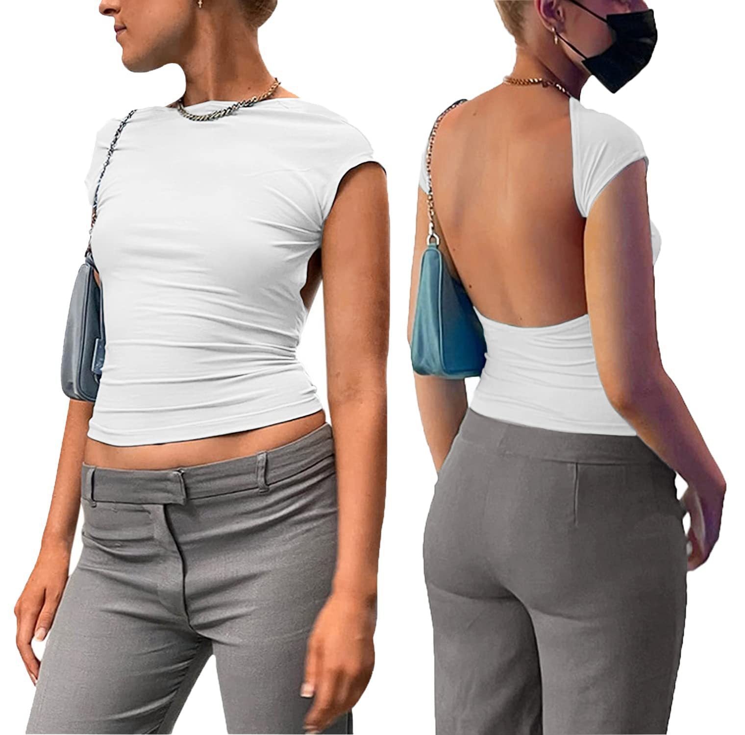 Pure Color Sexy Women's T-Shirt