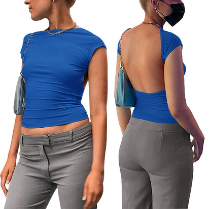 Pure Color Sexy Women's T-Shirt