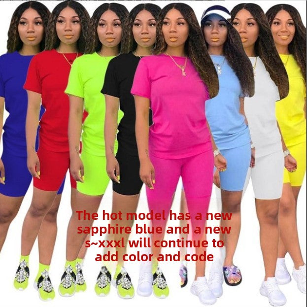 Pure Color Sports Suit Casual Two-Piece