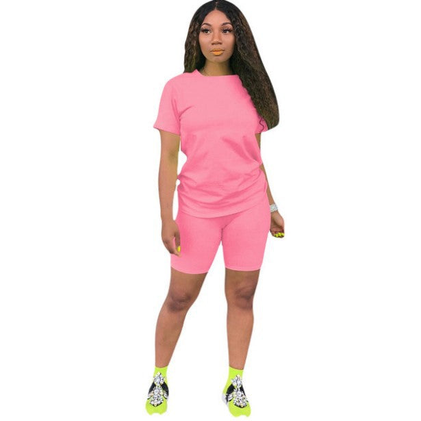 Pure Color Sports Suit Casual Two-Piece