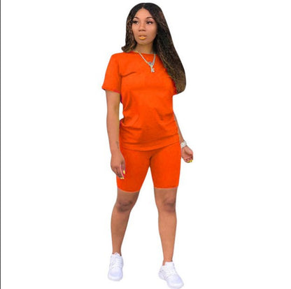 Pure Color Sports Suit Casual Two-Piece