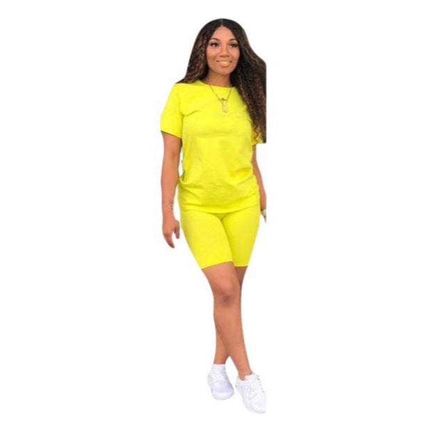 Pure Color Sports Suit Casual Two-Piece