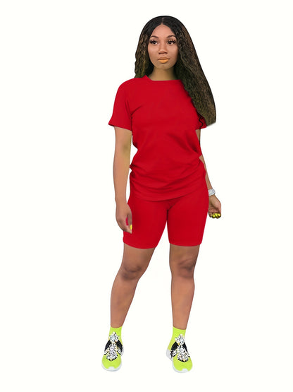Pure Color Sports Suit Casual Two-Piece