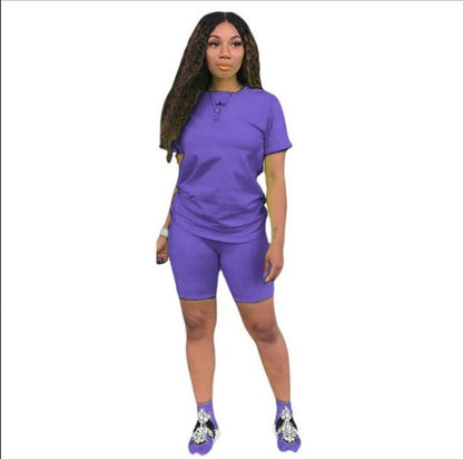 Pure Color Sports Suit Casual Two-Piece