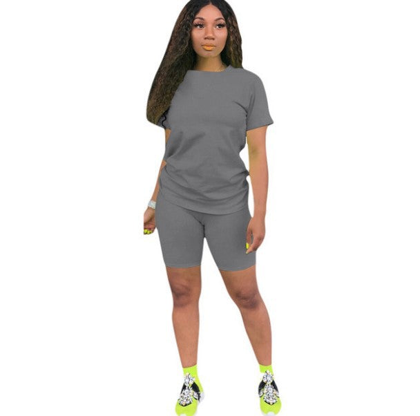 Pure Color Sports Suit Casual Two-Piece