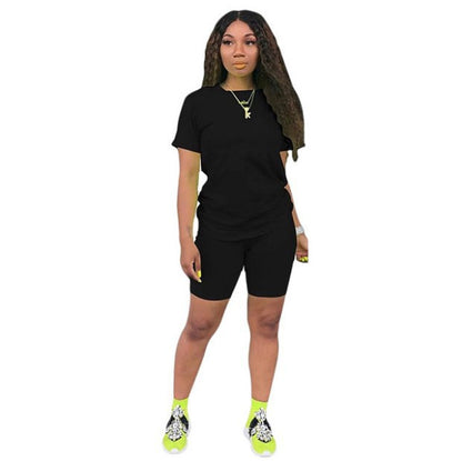 Pure Color Sports Suit Casual Two-Piece