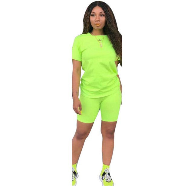 Pure Color Sports Suit Casual Two-Piece