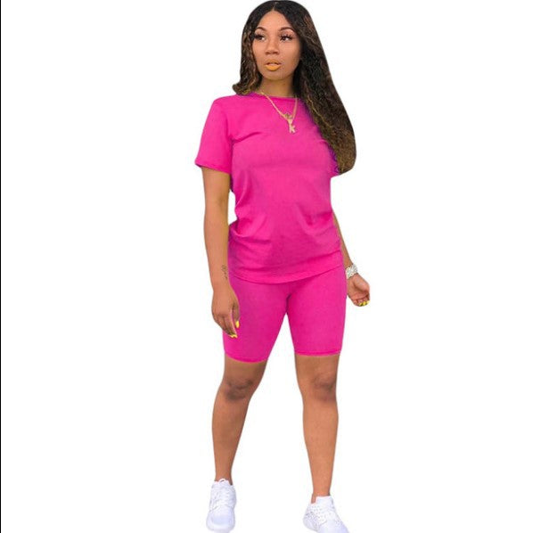 Pure Color Sports Suit Casual Two-Piece