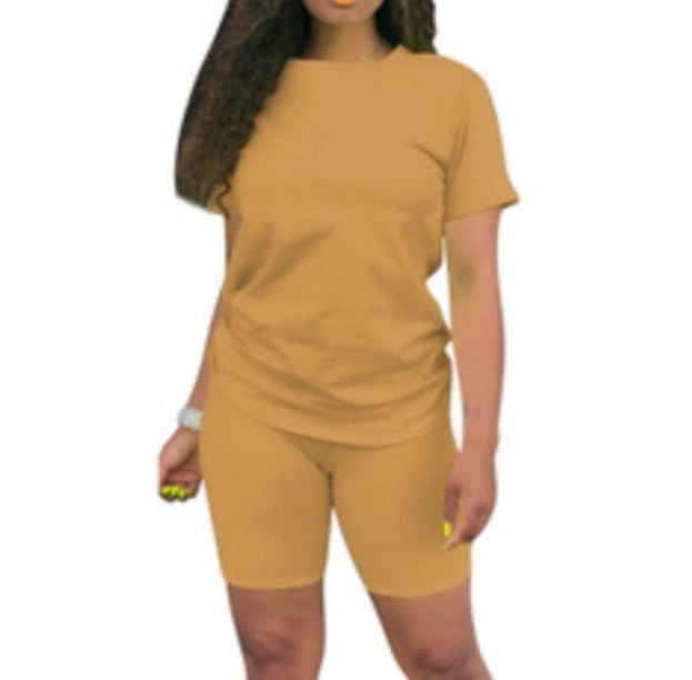 Pure Color Sports Suit Casual Two-Piece