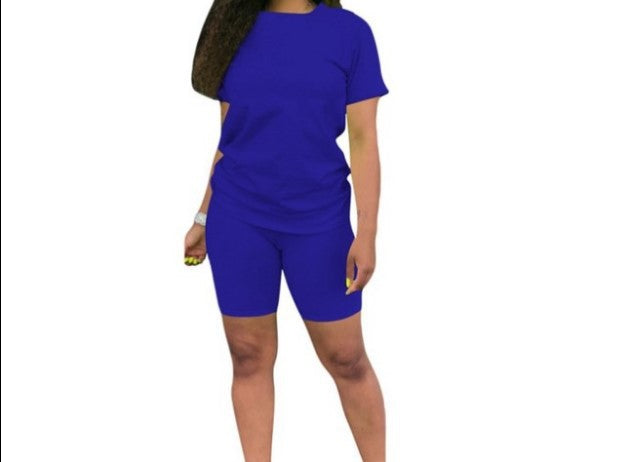 Pure Color Sports Suit Casual Two-Piece