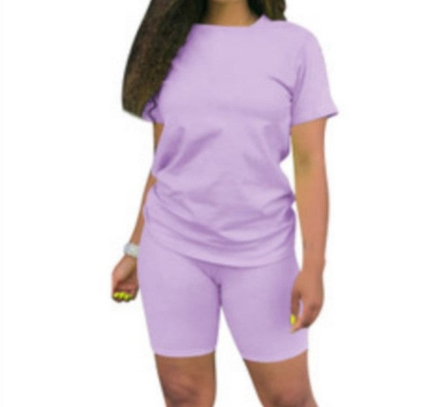 Pure Color Sports Suit Casual Two-Piece