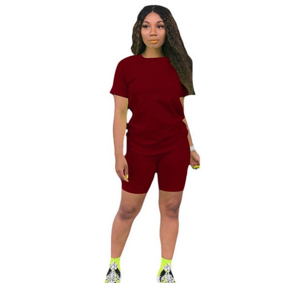Pure Color Sports Suit Casual Two-Piece