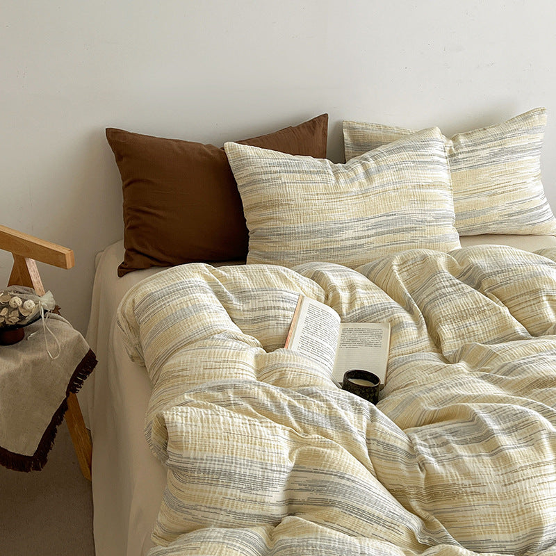 Pure Cotton Bed Sheet Set with Quilt Cover