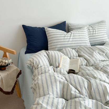 Pure Cotton Bed Sheet Set with Quilt Cover