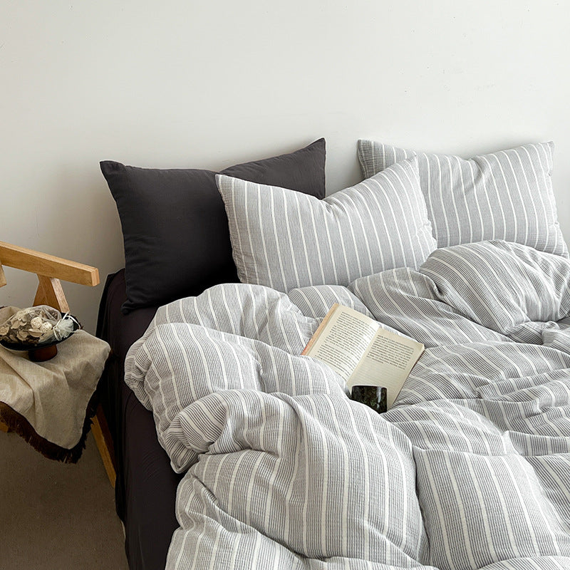Pure Cotton Bed Sheet Set with Quilt Cover