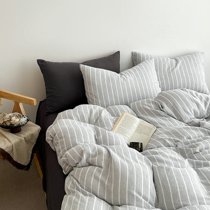 Pure Cotton Bed Sheet Set with Quilt Cover