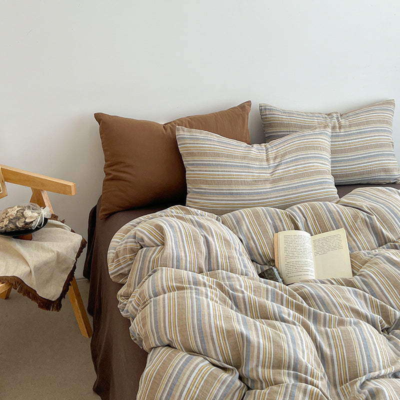 Pure Cotton Bed Sheet Set with Quilt Cover