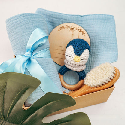 Pure Cotton Crochet Baby Rattle Toys Gift Set