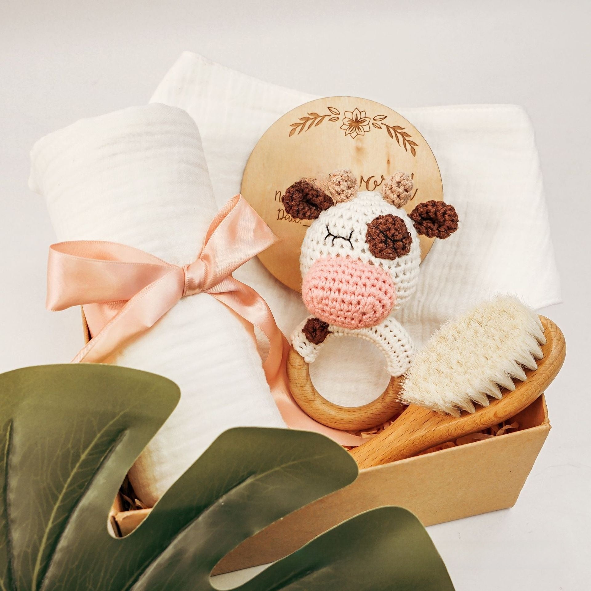 Pure Cotton Crochet Baby Rattle Toys Gift Set