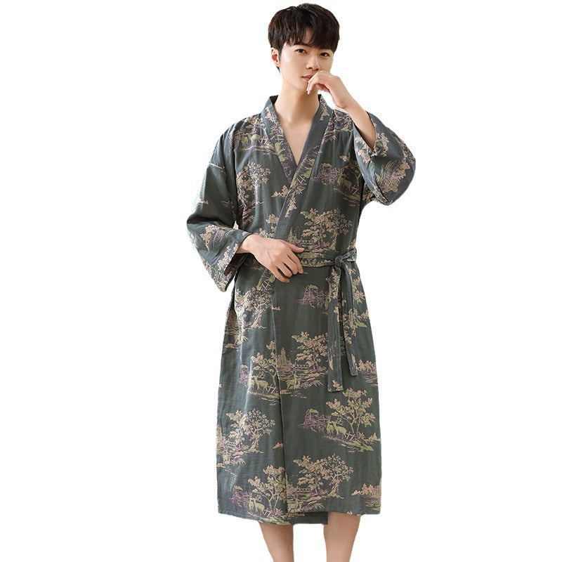 Pure Cotton Double Gauze Bathrobe