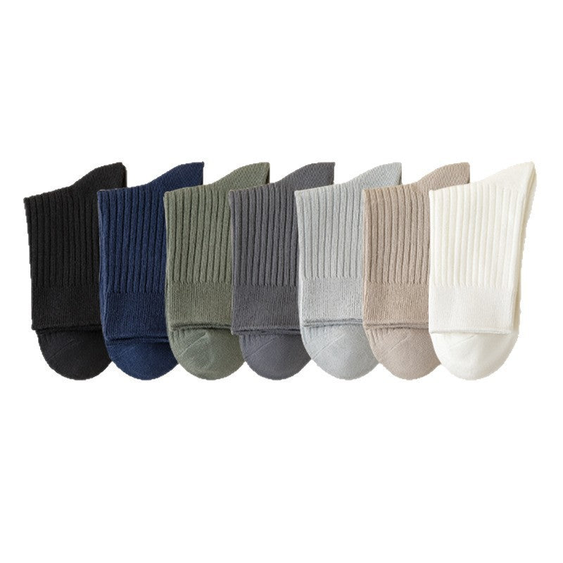 Pure Cotton Double-Needle Mens Socks