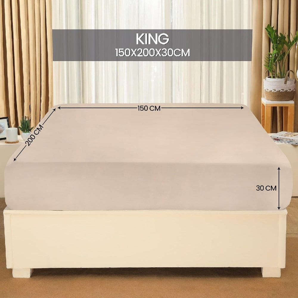Pure Cotton Fitted Sheet Set with Pillowcases