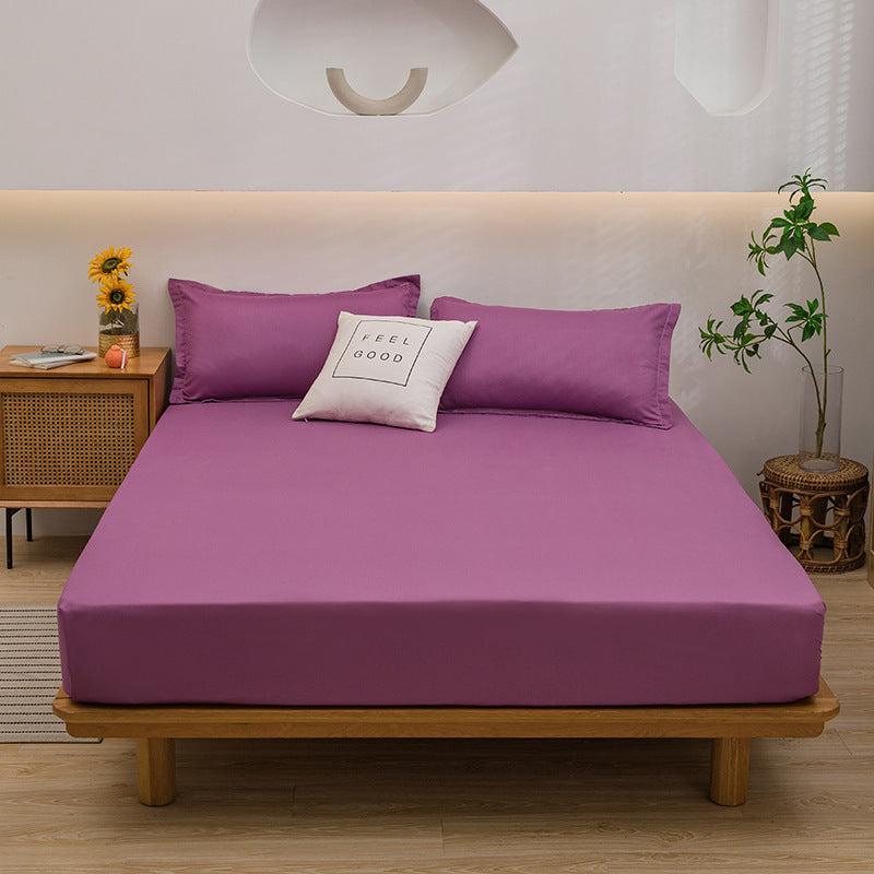 Pure Cotton Fitted Sheet Set with Pillowcases