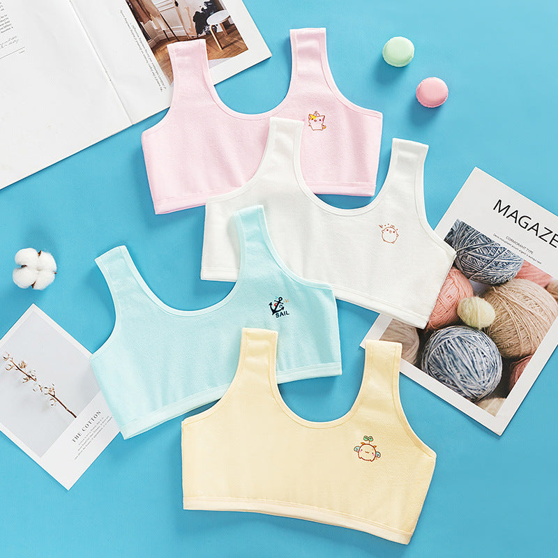Pure Cotton Girls Vest