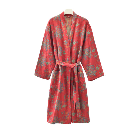 Pure Cotton Jacquard Bathrobe