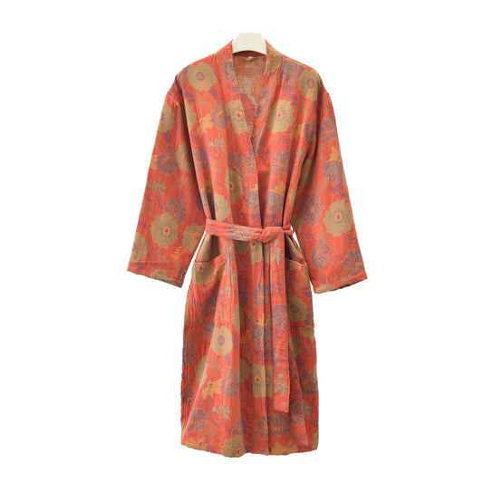 Pure Cotton Jacquard Bathrobe