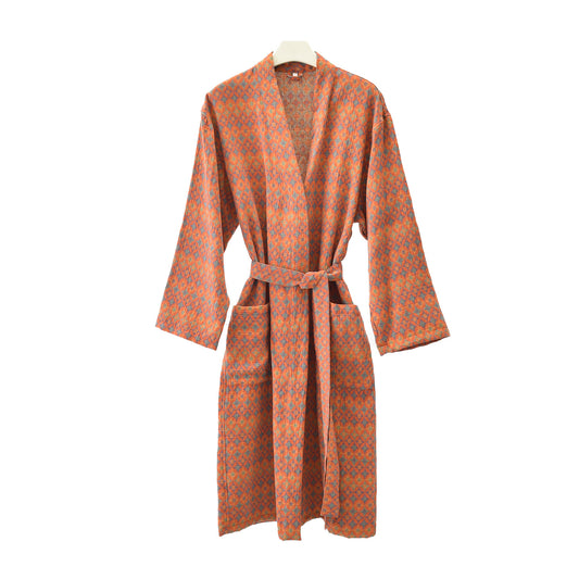 Pure Cotton Jacquard Bathrobe
