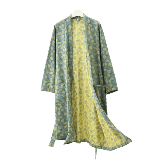 Pure Cotton Jacquard Bathrobe