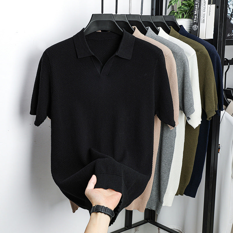 Pure Cotton Knitted Polo Shirt