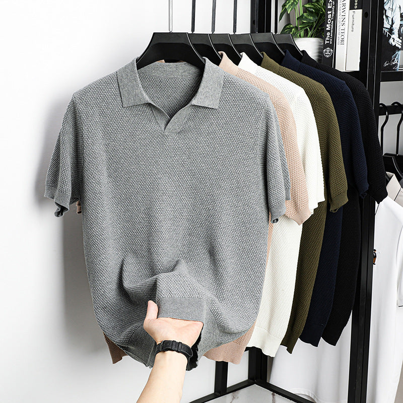 Pure Cotton Knitted Polo Shirt