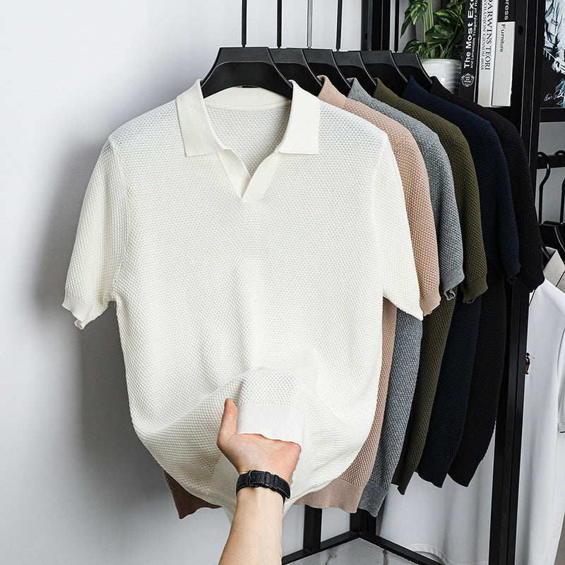 Pure Cotton Knitted Polo Shirt