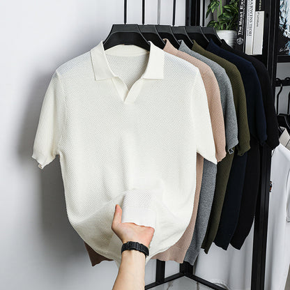 Pure Cotton Knitted Polo Shirt
