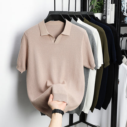 Pure Cotton Knitted Polo Shirt