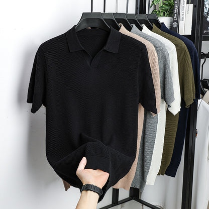 Pure Cotton Knitted Polo Shirt