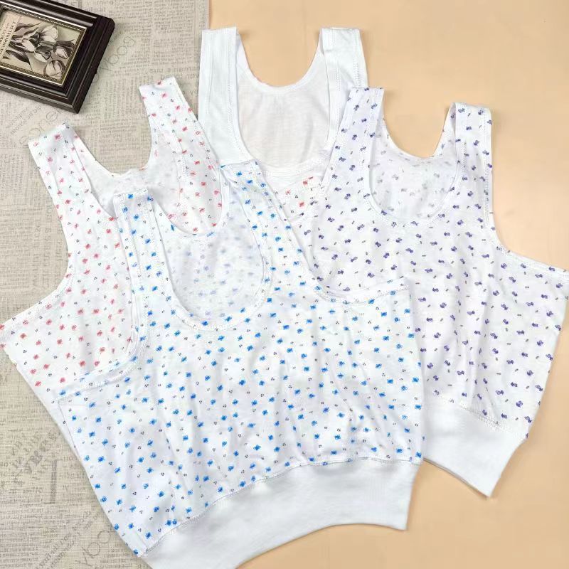 Pure Cotton Loose Vest for Elderly - Multi-Pack Options