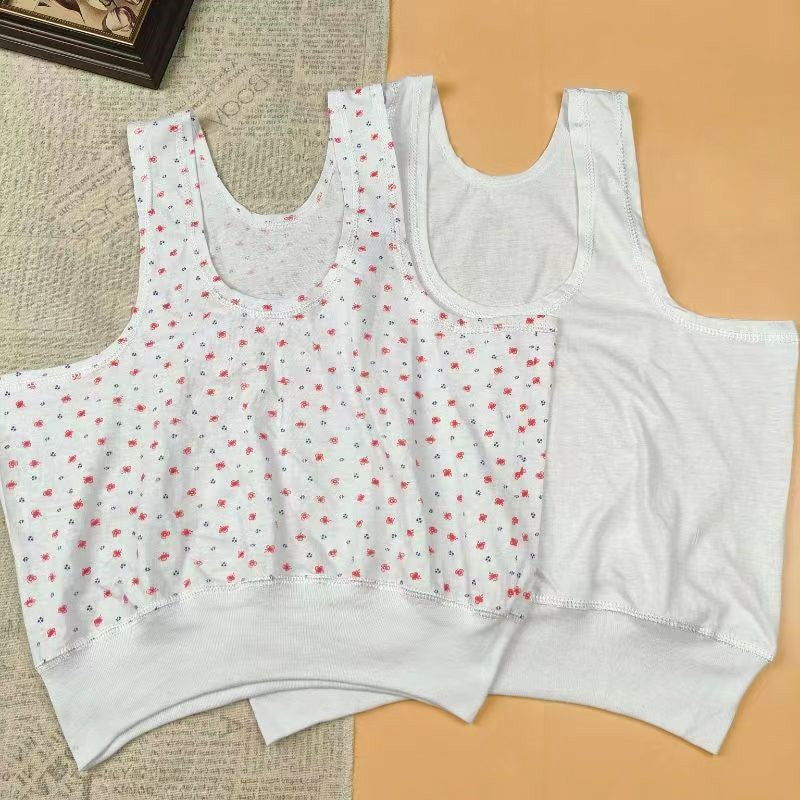Pure Cotton Loose Vest for Elderly - Multi-Pack Options