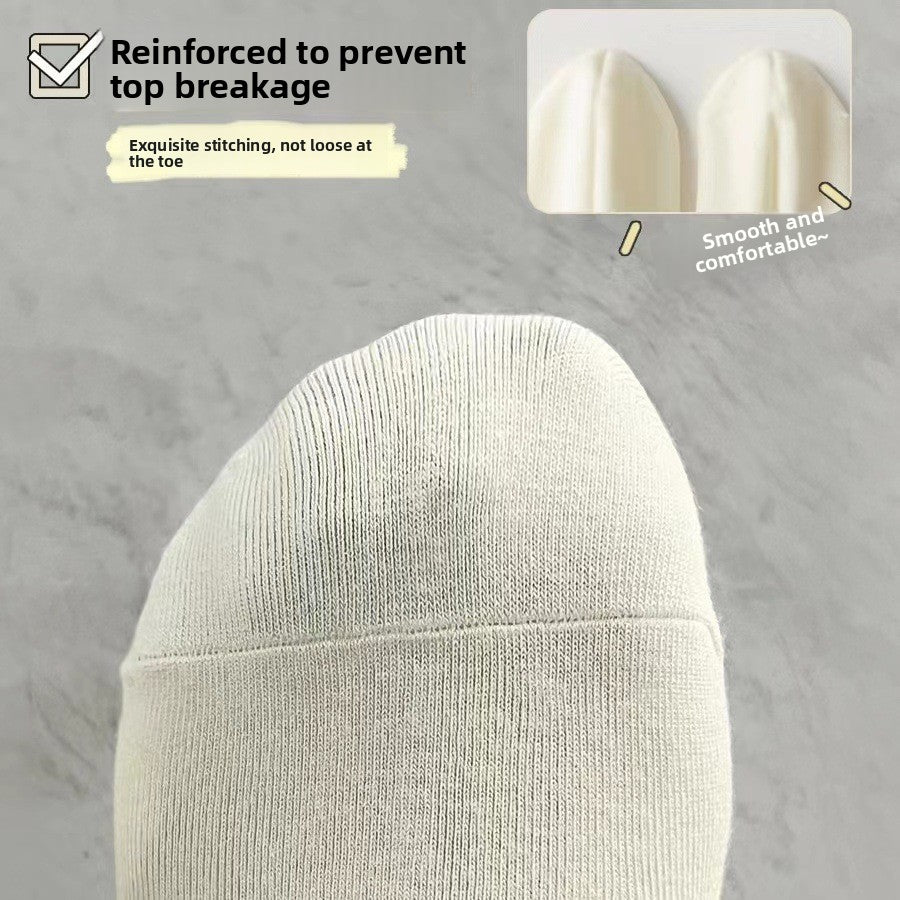 Pure Cotton Mid-Calf Boneless Socks