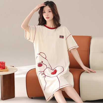 Pure cotton nightgown for women